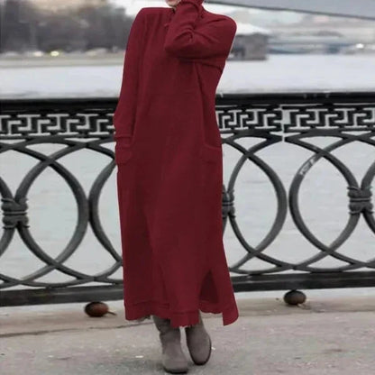 Autumn Maxi Dress – Elegant Loose Fit Hoodie For Stylish Fall Outings 9
