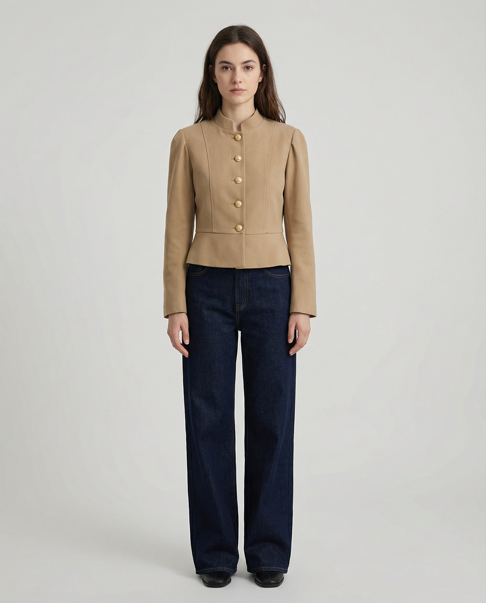 Autumn Velvet Blazer – Chic Puff Shoulder Elegance 2