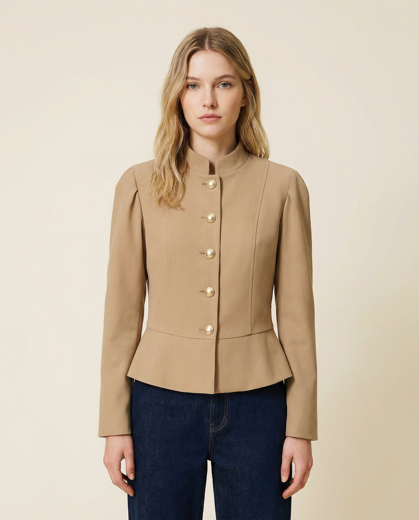 Autumn Velvet Blazer – Chic Puff Shoulder Elegance 3