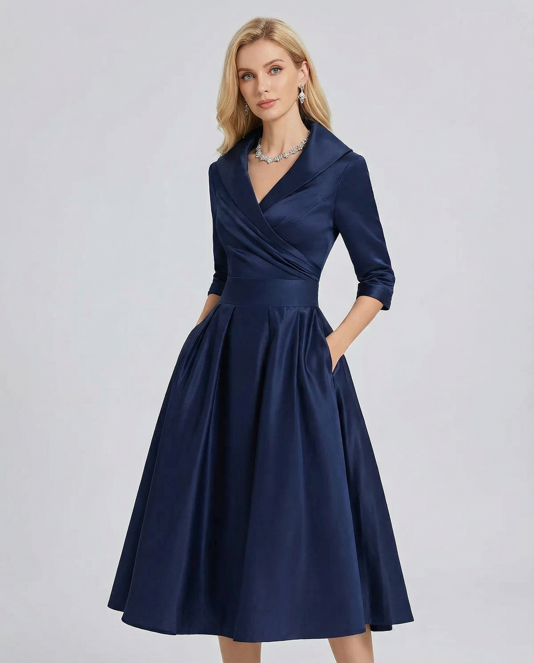Ava A-Line Dress – Chic Lapel Design for Effortless Summer Style 1