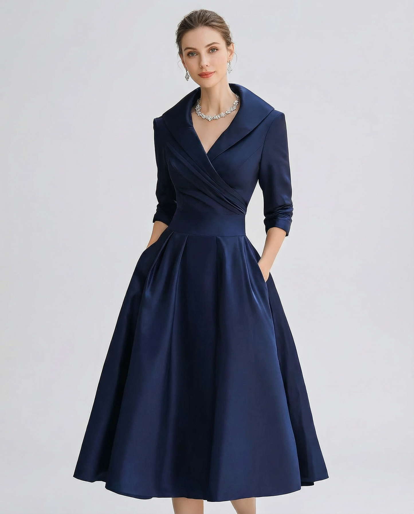 Ava A-Line Dress – Chic Lapel Design for Effortless Summer Style 2
