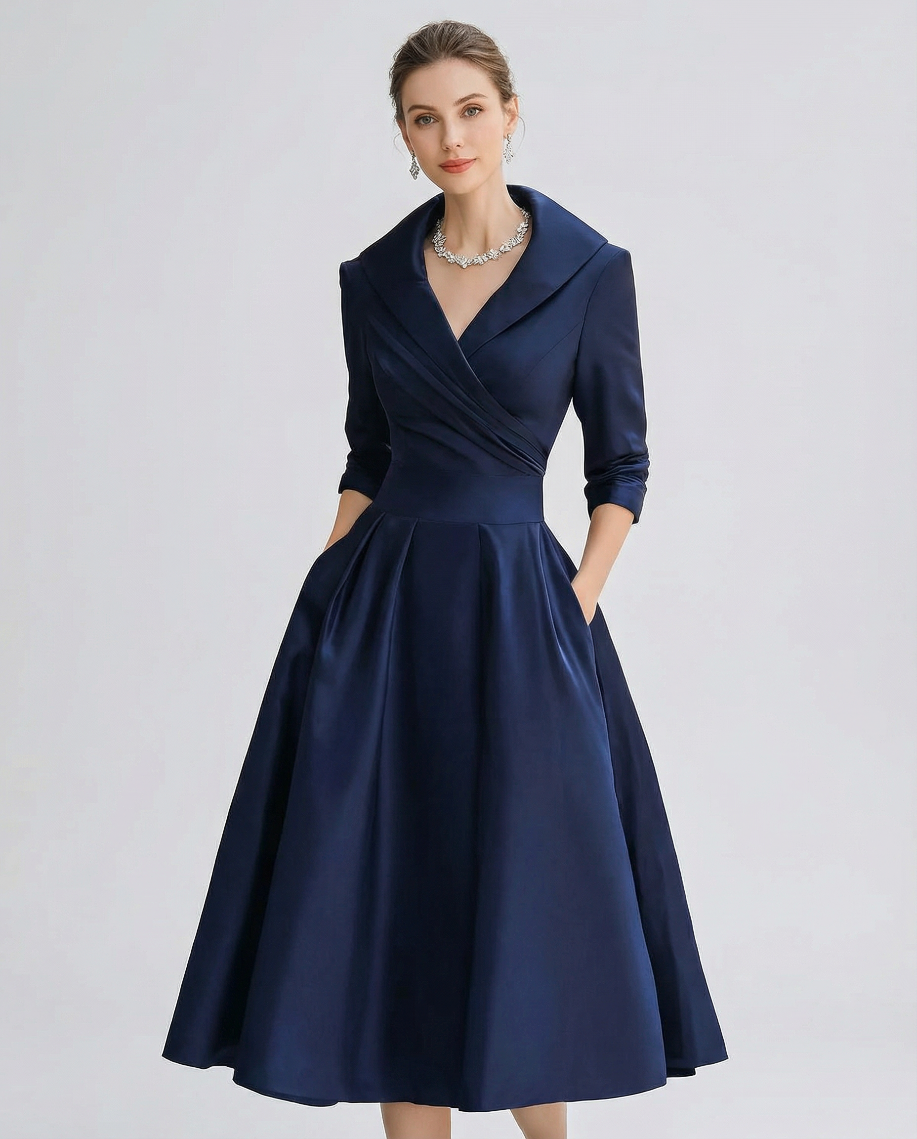 Ava A-Line Dress – Chic Lapel Design for Effortless Summer Style 2