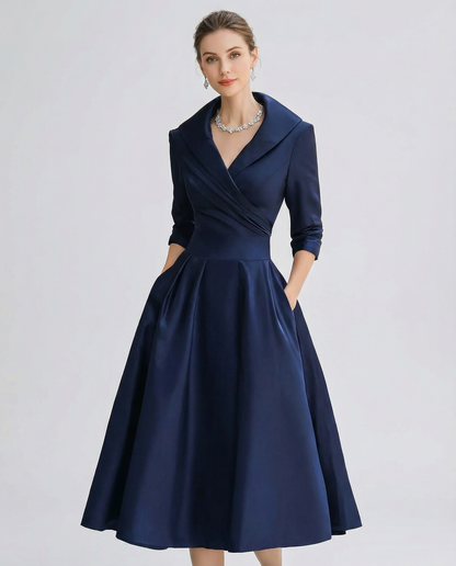 Ava A-Line Dress – Chic Lapel Design for Effortless Summer Style 2