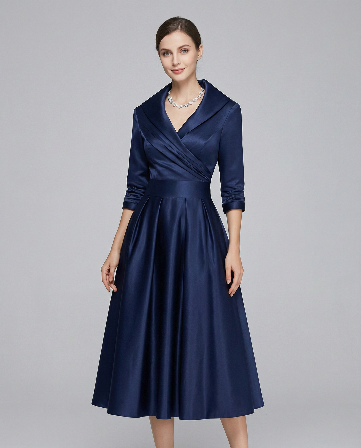Ava A-Line Dress – Chic Lapel Design for Effortless Summer Style 3