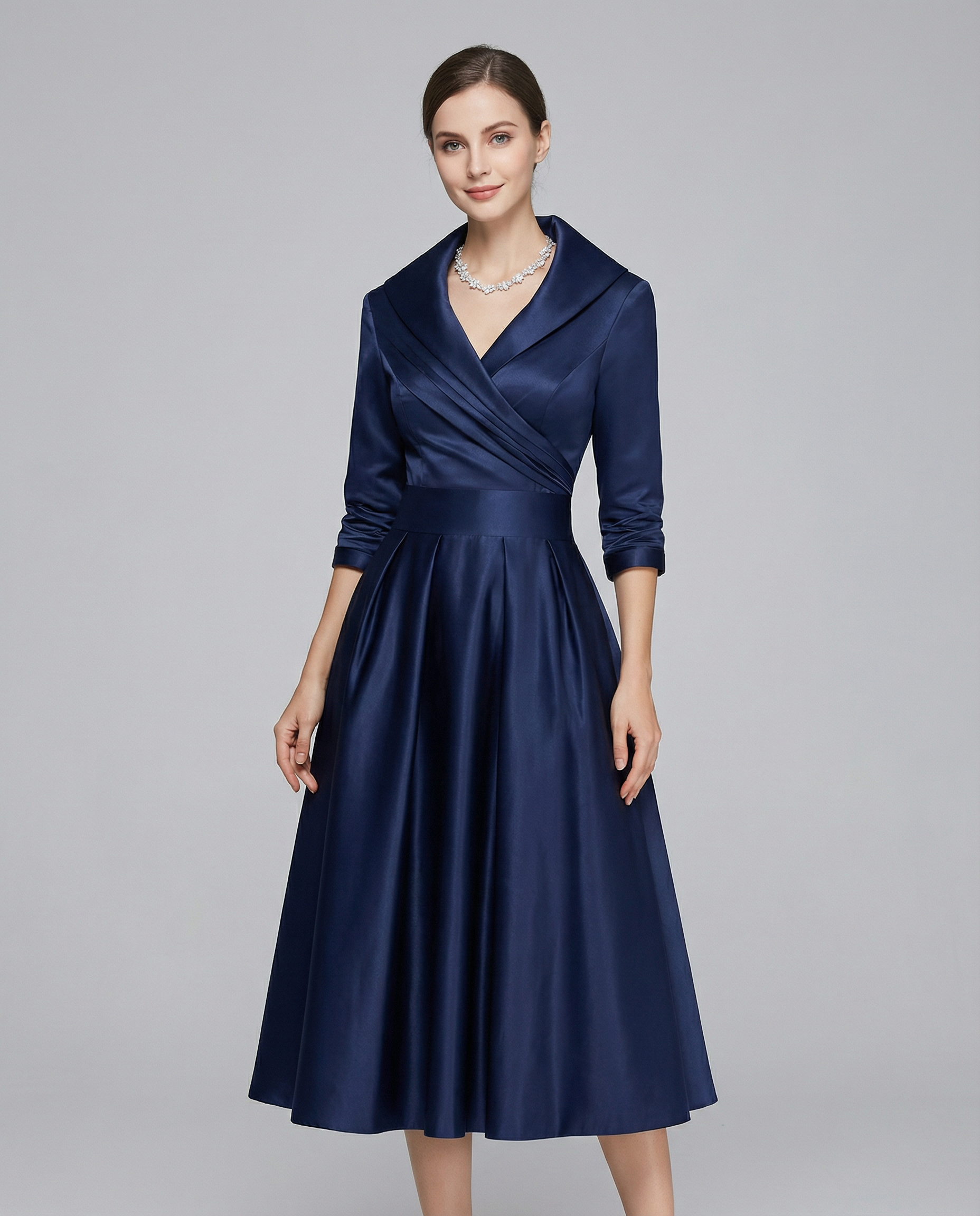 Ava A-Line Dress – Chic Lapel Design for Effortless Summer Style 3