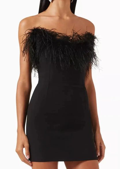 Black Elegant Party Mini Dress 5