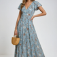 Blue Floral Maxi Dress 0