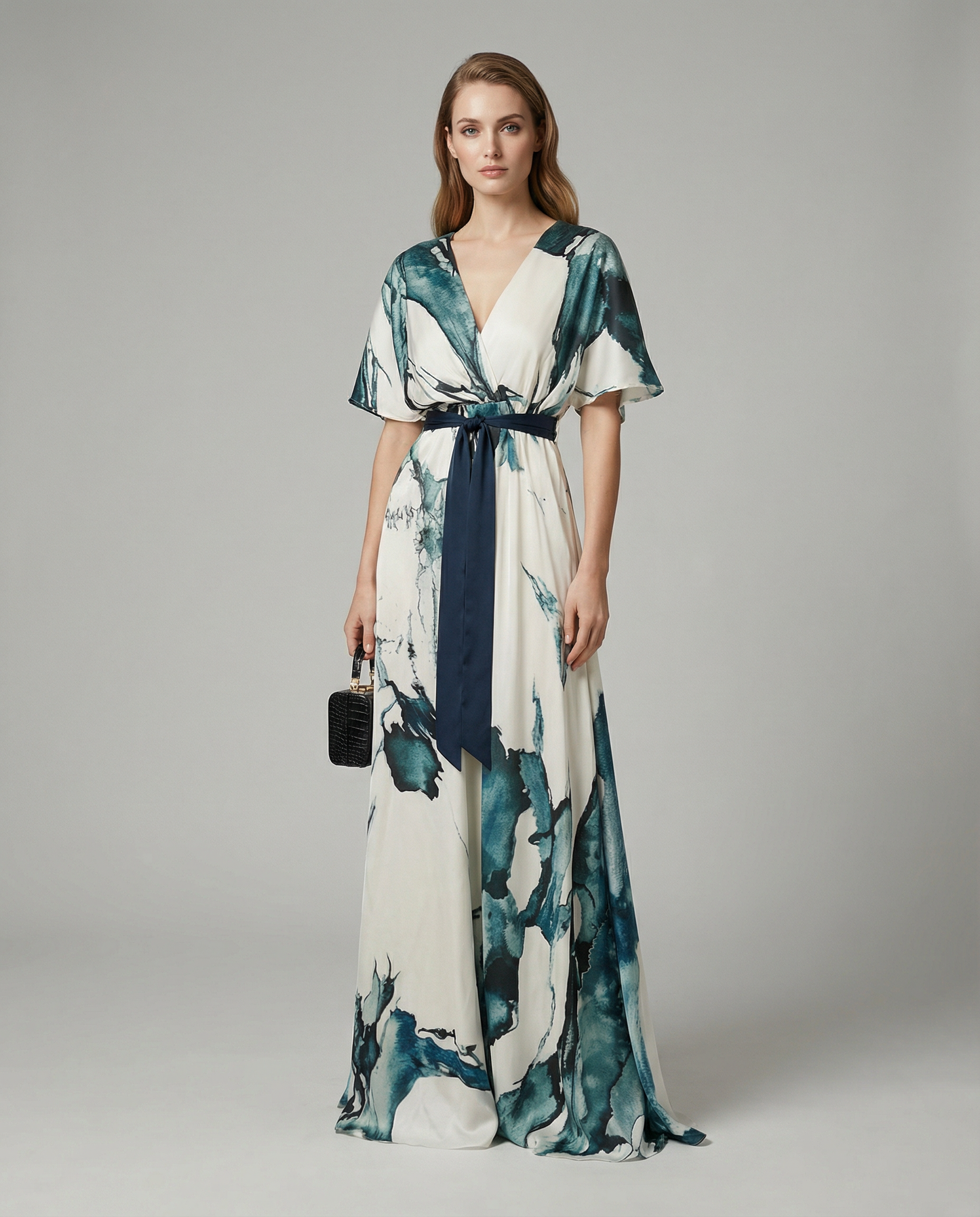 Bohemian Floral Maxi Dress – Elegant Deep V Neck Summer Style 3