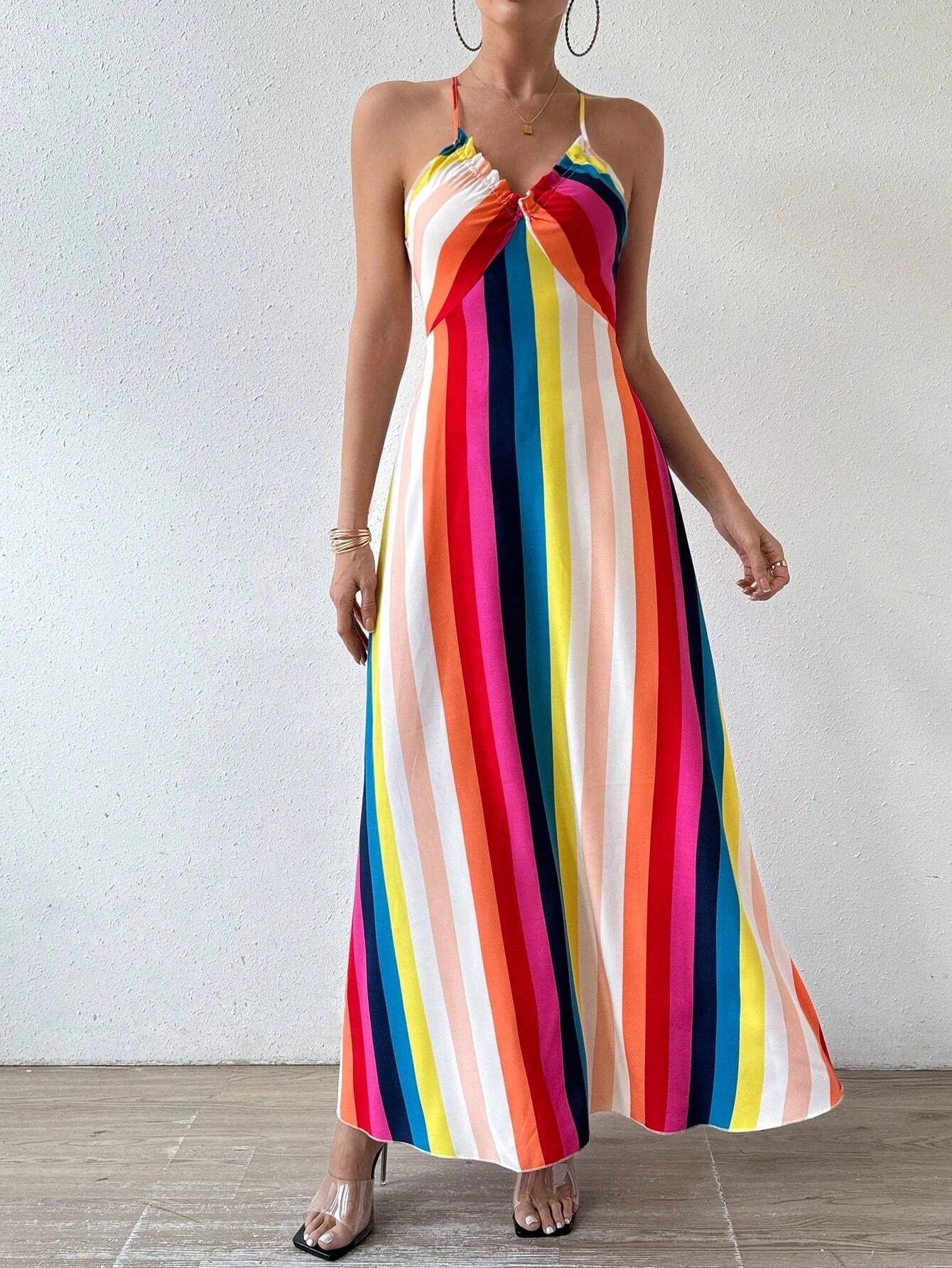 Boho Ethnic Maxi Dress – Backless Split Thigh Summer Style 4
