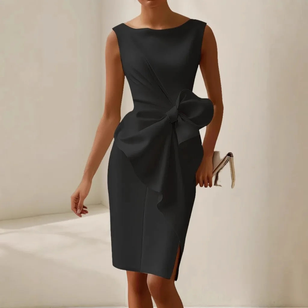 Bow Dress – Elegant Sleeveless Evening Wear 1