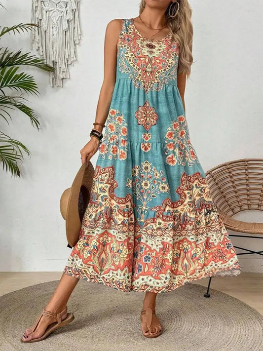 Breeze Summer Dress – Vibrant Print for Casual Beach Outings 0
