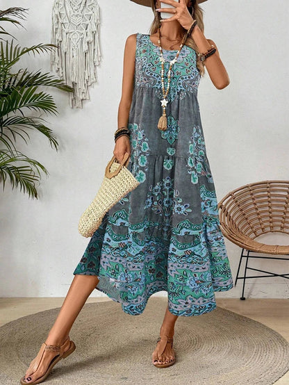 Breeze Summer Dress – Vibrant Print for Casual Beach Outings 1