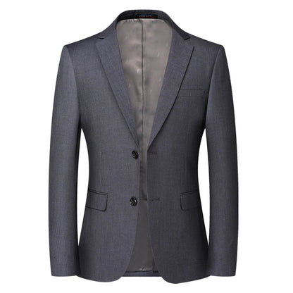 British Style Men's Blazer – Sophisticated Solid Color for Versatile Occasions 0