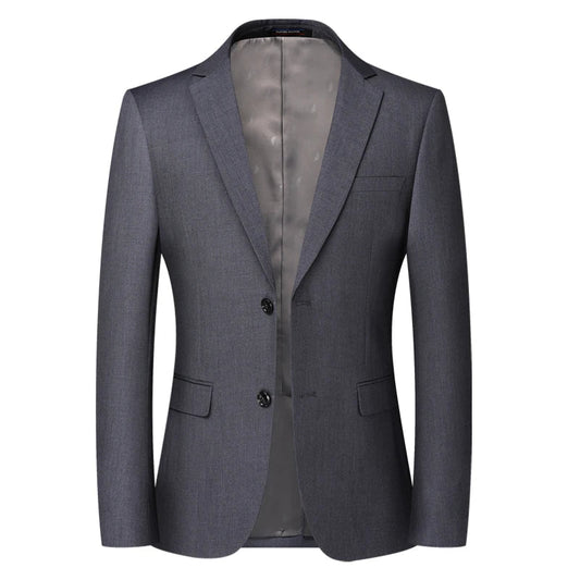 British Style Men's Blazer – Sophisticated Solid Color for Versatile Occasions 0