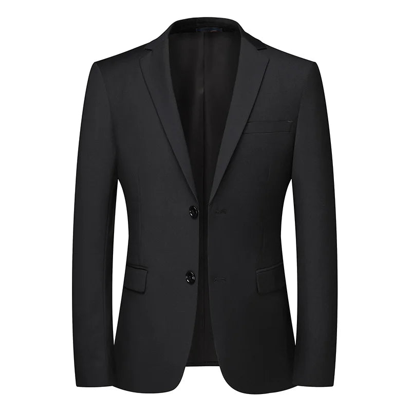 British Style Men's Blazer – Sophisticated Solid Color for Versatile Occasions 1