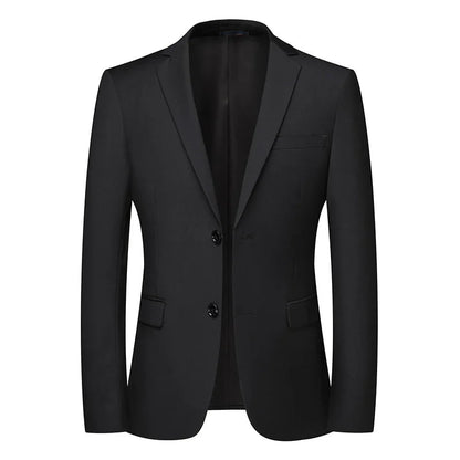 British Style Men's Blazer – Sophisticated Solid Color for Versatile Occasions 1