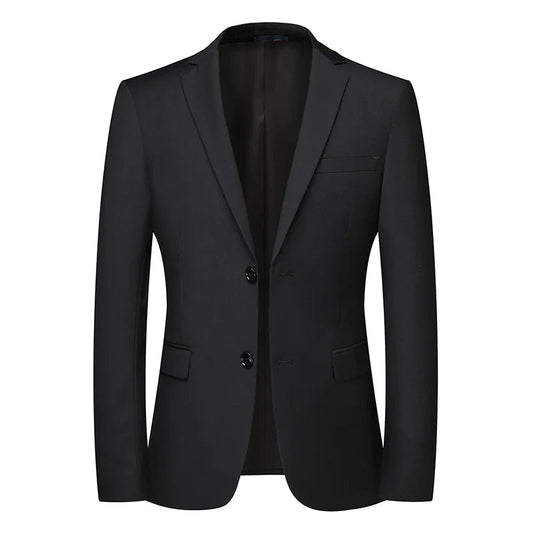 British Style Men's Blazer – Sophisticated Solid Color for Versatile Occasions 1