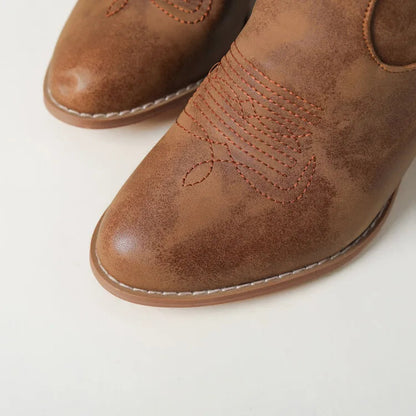 Brown Women's Knee-High Cowboy Boots 4