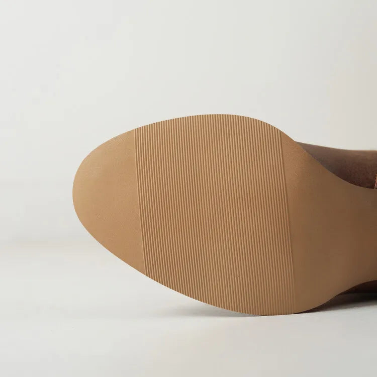 Brown Women's Knee-High Cowboy Boots 5