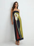 Calla Strapless Printed Maxi Dress 0