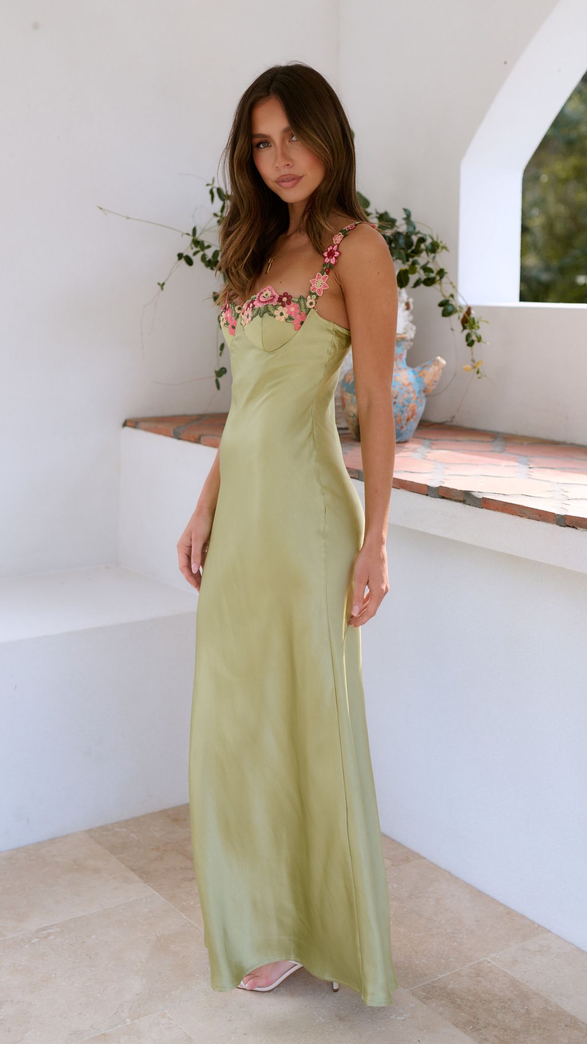 Carol | Women’s Floral Embroidered Maxi Dress with Elegant Flow 3