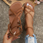 Casual Roman Women's Sandals with Zipper Back 1