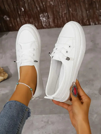 Casual Round Toe Flat Shoes with Lace-Up Design for Women 3