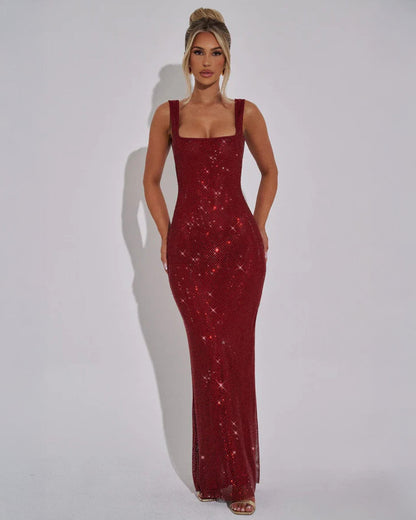 Celeste Embellished Formal Evening Maxi Dress 0