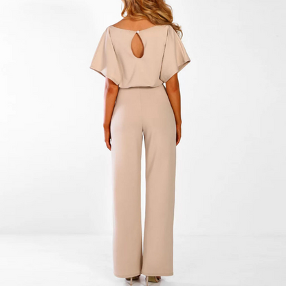 Celeste | Women's Belted Wide Leg Jumpsuit Batwing Sleeve Elegant 6