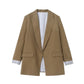 Charmchant Oversized Blazer – Chic Linen Layering Piece 0