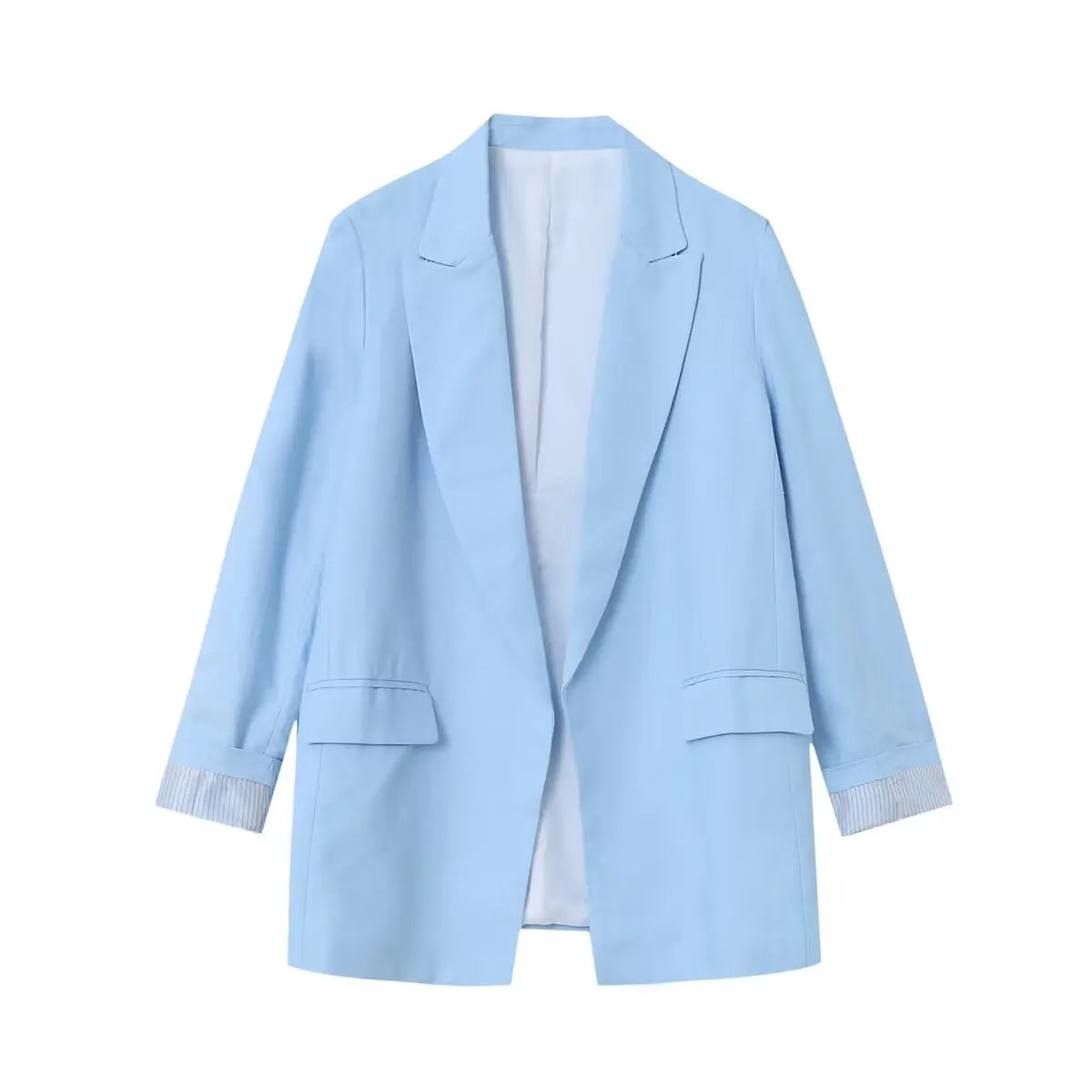 Charmchant Oversized Blazer – Chic Linen Layering Piece 10