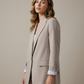 Charmchant Oversized Blazer – Chic Linen Layering Piece 3