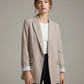 Charmchant Oversized Blazer – Chic Linen Layering Piece 4