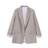 Charmchant Oversized Blazer – Chic Linen Layering Piece 6