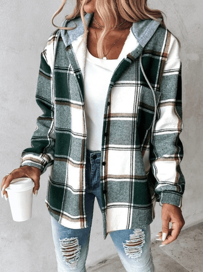 Checkered Hoodie jacket for women 5