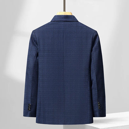Checkered Men's Blazer – Stylish Slim Fit for Versatile Autumn & Winter Occasions 2