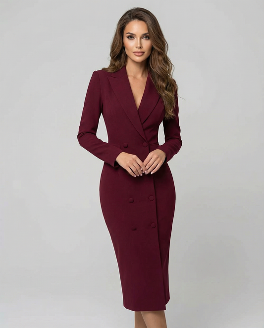 Chic Blazer Dress – Tailored Minimalist Style for Versatile Occasions 0