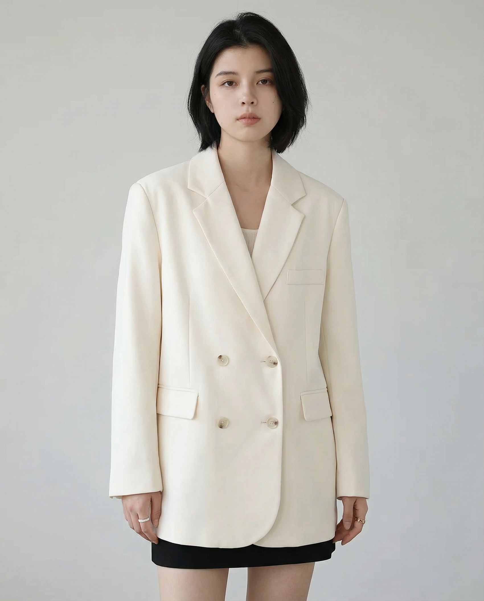 Chic Blazer – Elegant Solid Long Sleeve Office Coat 1