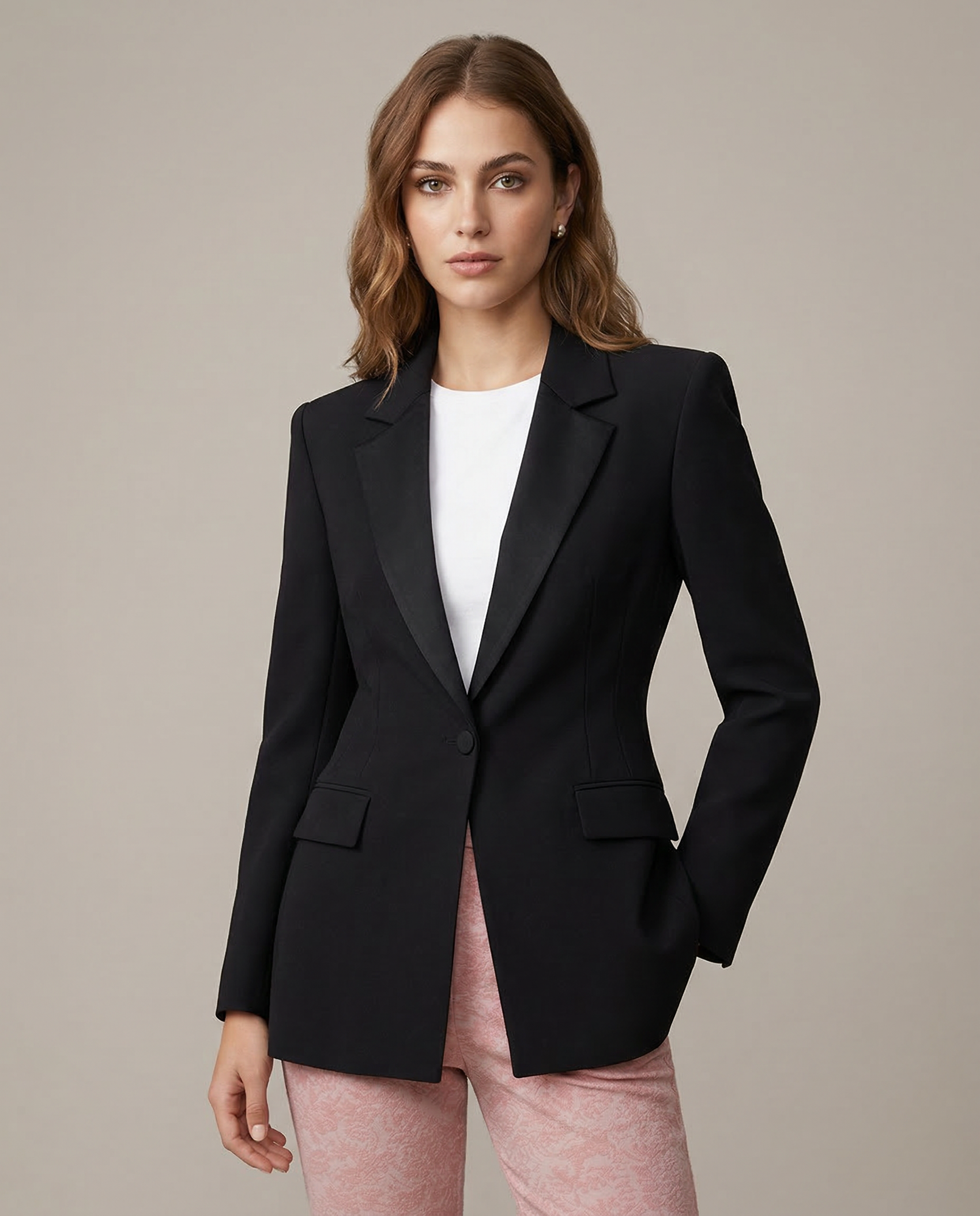 Chic Satin Jacket – Elegant Two-Color Design for Autumn Layering 3