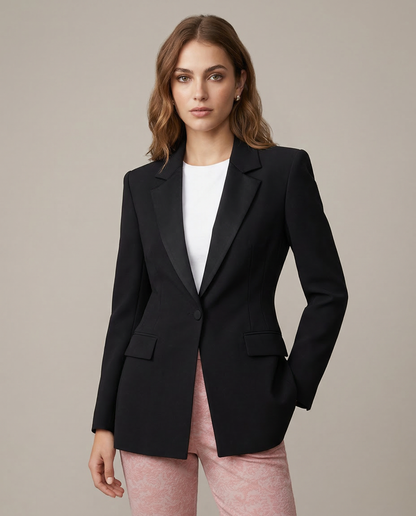 Chic Satin Jacket – Elegant Two-Color Design for Autumn Layering 3