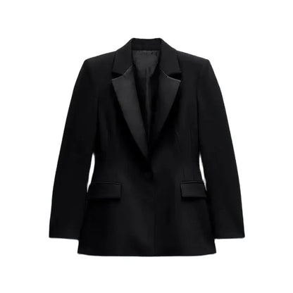 Chic Satin Jacket – Elegant Two-Color Design for Autumn Layering 4