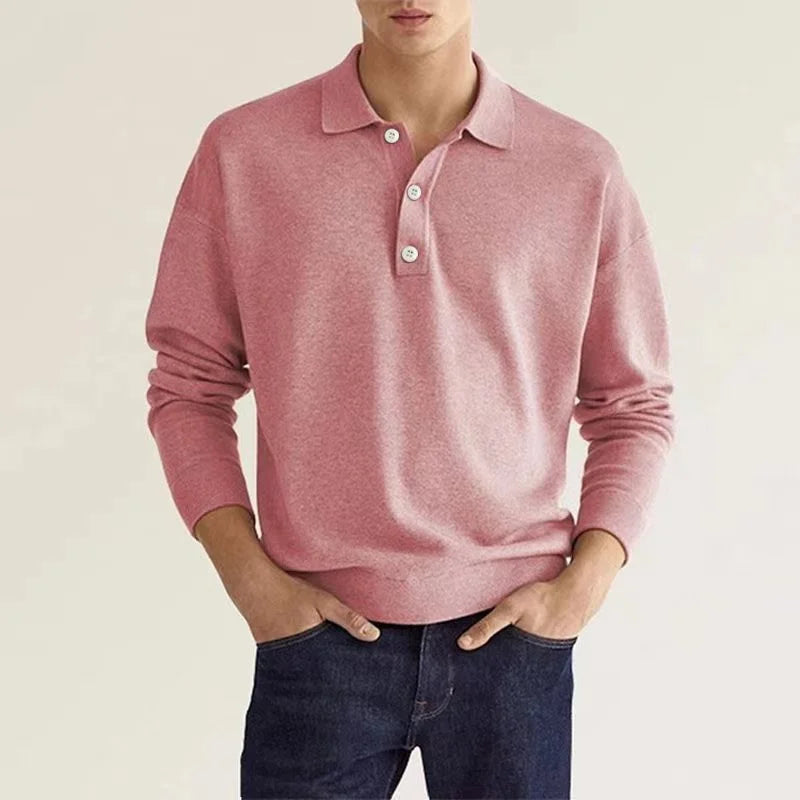Classic Fit Long Sleeve Polo Shirt – Breathable Fabric for Golf and Leisure 5