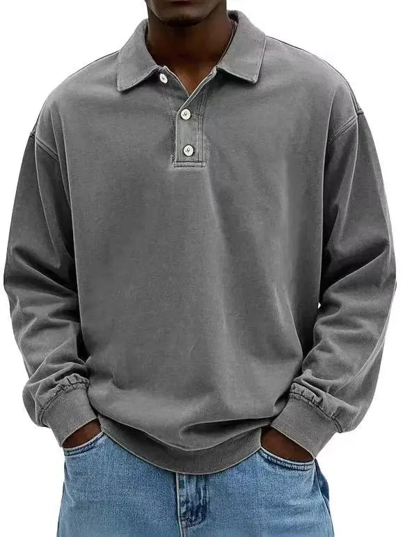 Classic Long Sleeve Polo Shirt – Breathable Fabric for Versatile Style 7