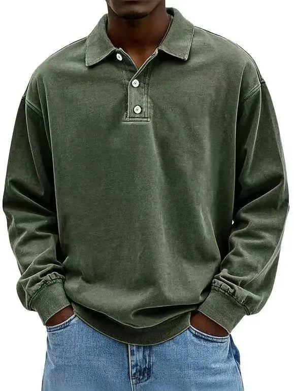 Classic Long Sleeve Polo Shirt – Breathable Fabric for Versatile Style 8