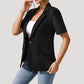 Classic Women's short-sleeve black blazer 1