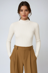 Cleo Ribbed High Neck Top 0