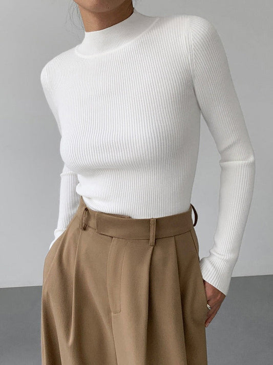 Cleo Ribbed High Neck Top 1