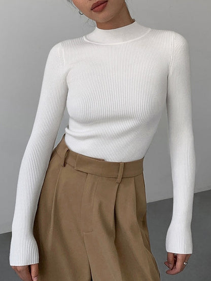 Cleo Ribbed High Neck Top 2
