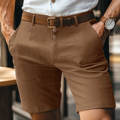 Coastal Casual Shorts – Stylish Triple Button Design for Comfortable Summer Outings 11