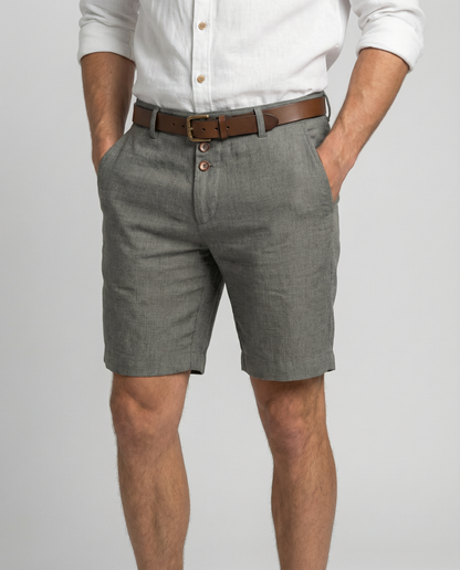 Coastal Casual Shorts – Stylish Triple Button Design for Comfortable Summer Outings 2